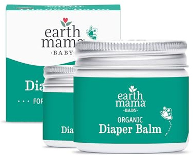 Earth Mama Organic Diaper Balm 2-Ounce | Diaper Cream for Baby | EWG Verified, Petroleum & Artificial Fragrance-Free with Calendula for Sensitive Skin (2-Pack)