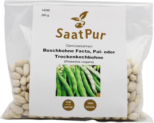 250 g Buschbohne Facta Trockenkochbohne Palbohne Weißebohne Bohnensamen Bohnensaatgut Trockenbohne
