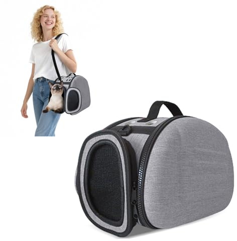 Sac de Transport pour Chat Cage Sac de Lapin Caisse Voyage pour Chat Chien Petit Transporteur de Chat Caisse de Transport pour Petits Animaux Respirable Démontable Lavable Pliable