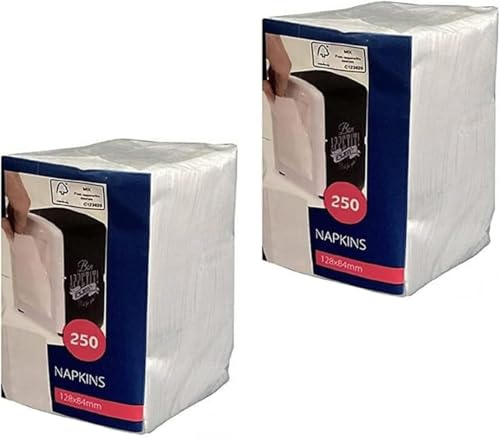CABANAZ Original Napkins Lot de 2 paquets de 250 serviettes en papier écologique pour distributeur Cabanaz 100 % recyclé -