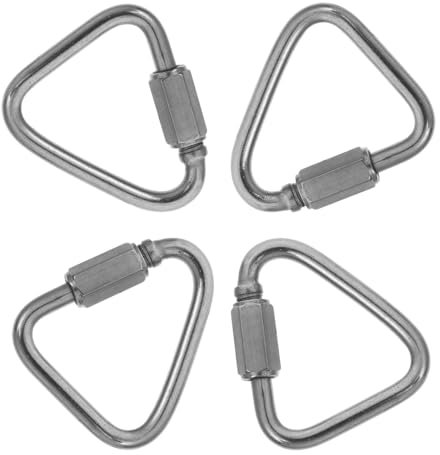 ULTECHNOVO Auto- Locking Klettern Edelstahl Quick Link Karabiner Clips für Hängematten Stanzen Taschen Schaukel Stühle Gym Ausrüstung 4Pcs