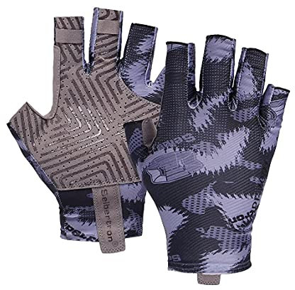 Seibertron S.P.S.G-2 UPF100+ Sun/UV Protection Fishing Gloves also fit Driving Cycling Kayaking Paddling Boating Sailing Rowing etc Outdoor Breathable Gloves Youth Black XS