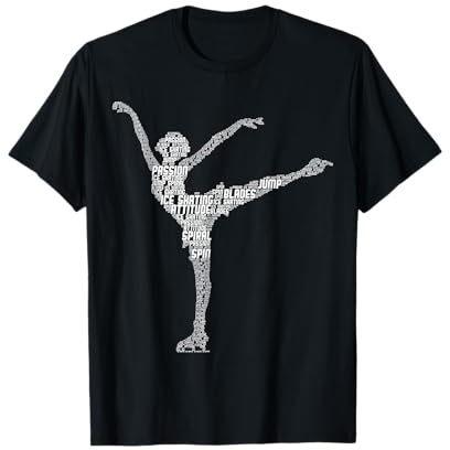 Figure Skater Figure Skating Ice Skates Girls Women T-Shirt