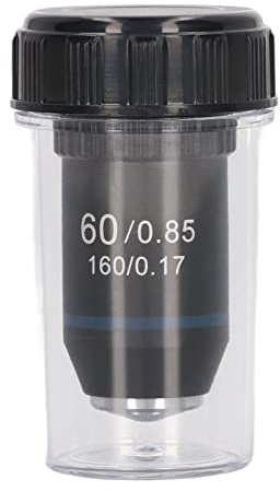 60X Microscope Objective Lens, Achromatic High Magnification 20.2mm Thread for Compound Microscope and Borescope Supplies