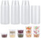 Lot de 50 Petit pot à Sauce en Plastique avec Couvercle, 100ml Contenants, Boîtes de Alimentaires, conservation bébé, Passe au Micro-ondes, Convient pour les Condiments, les