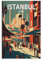 ONOTIO Istanbul Türkei Vintage Reiseposter Landschaft 20 x 30 cm Wandkunst Bild Leinwand Kunst Poster Modern Familie Schlafzimmer Dekor Poster