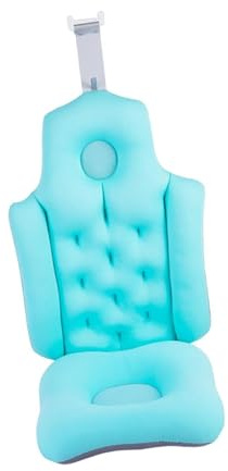 YUSSEQDD Accesorios de cojín de bañera de Cuerpo Completo, Suaves e Impermeables, para bañera de baño, máxima relajación y Apoyo, Azul