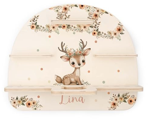 Kidsmood - Personalisiertes Tonie Regal | Wandregal Kinderzimmer für Tonie Box & Hörfiguren mit abgerundeten Ecken & Kanten | Tonie Box Regal mit Magnetplättchen als personalisierte Geschenke Kinder