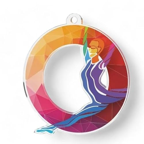 Trophy Monster Pack of 10x Female Gymnastics Arts 50mm Medals with Free Purple Ribbons | Bulk Buy Medal Combo Deal | for Schools and Clubs | Made from 3mm Thick Full Colour Printed Acrylic
