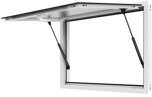 VEVOR Koncessionsfönster för matbilar, aluminiumlegering, servicefönster upp till 85 grader med markisdörr och dragkrok, för matbilar 943 x 638 x 80 mm