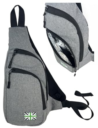 MedSB, Insulated Medical Sling bag for Epipens, Diabetic, Asthma. Lightweight Shoulder bag with Adjustable Strap, with Insulated Pocket for Medication with Free Medical ID Card