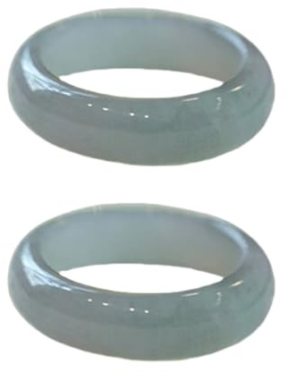 GMBYLBY Anillos de jade natural para mujer en estilo chino retro verde, portátil, regalo de cumpleaños o Navidad con joyas