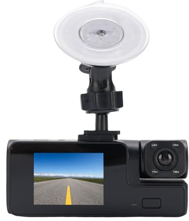 LICAEVEY Lente Dual de la Cámara de Tablero, 1080p Delantero y Dentro de 720p con Interconexión de Aplicaciones WiFi, Grabación de Conducción de Automóvil de Vigilancia de Estacionamiento