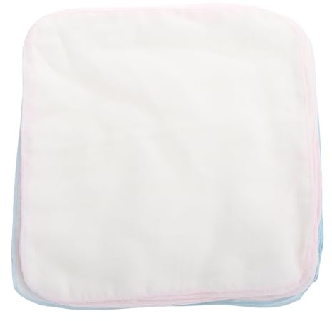 TOGEVAL Toallitas de Algodón para Ñiño 20 Piezas, Toalla de Saliva para Recién Nacido, Doble Capa sin Estampado, Color Rosa y Azul, Absorbente para Lactancia y Cuidado Infantil, Paquete Mixto