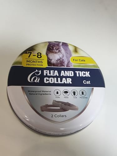 AMDEIUR Flea and Tick Collar for Cats, Flea Collars for Cat, Tick Collars for Cats, 2P