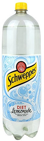 Schweppes Diet Lemonade 2 Litre Soft Drink Case of 6