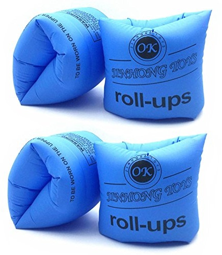 Topsung Inflatable Arm Bands Floatation Water Wings Swimming Arm Ring Floatie for Children and Adults