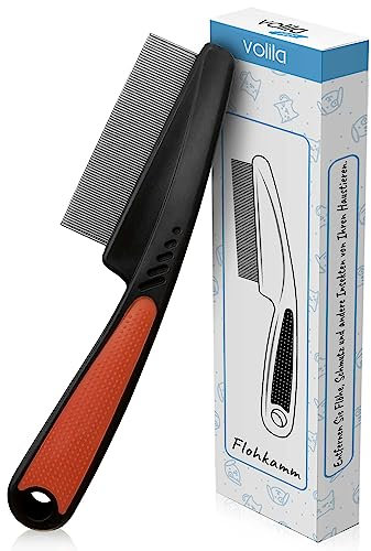 volila Flea Comb - 15cm Dog Flea Comb with Flexible Bristles for Gentle Grooming - Fine Cat Flea Comb for Fleas, Lice, and Tics - Versatile Flea Comb for Cats and Flea Comb for Dogs