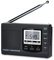 Songway Full Band AM/FM/SW DSP Radio Stereo Loudspeaker LCD Display Alarm Clock Sleep Timer Pocket Radio Digital Demodulation Best Reception with Telescopic Antenna (Black)