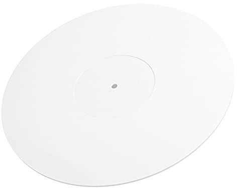 Slipmat, 12 Zoll Long-Playing Record Pad Acryl Antistatische Schallplatte Schlichtes DesignPlattenteller Plattenspieler Plattenspieler Zubehör für Musik Weiß