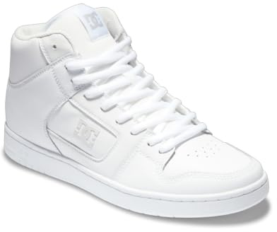 DC skor herr Manteca 4 Hi High Top Casual Skate sko Sneaker, Vit/vit/slagskepp, 46 EU