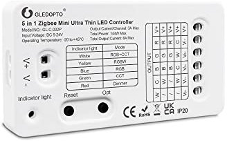GLEDOPTO 5-in-1 Zigbee Mini RGBCCT RGBW Dimmer LED Controller DC5-24V IP20 Gateway APP Sprach RF Fernbedienung