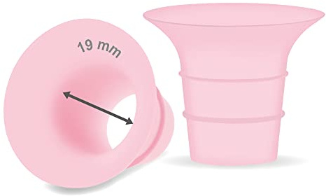 Maymom Flanscheinlage 19 mm compatible con Elvie Single Double Electric und Elvie Stride 24 mm Cup, kompatibel mit Medela PersonalFit Flex, nicht original