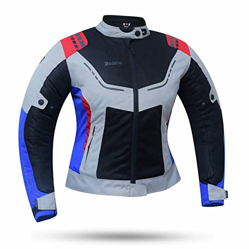 DEGEND Breeze Lady Color | Chaqueta Moto Mujer para Verano con Protectores PU + Forro Impermeable Desmontable | Homologada - Multicolor, L