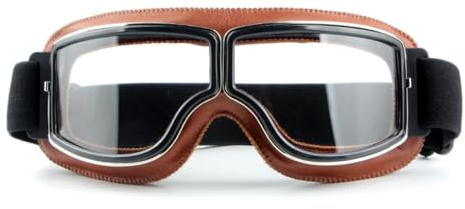 Harley Lunettes de Moto Vintage Anti-Poussière Coupe-Vent - Masque de Motocross Rétro Pour Vélo