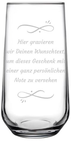 polar-effekt Verre à long drink 470 ml avec gravure personnalisée – Verre pour long drinks – Verre Highball pour boissons, eau et jus – Passe au lave-vaisselle et sans BPA