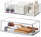 DoocliB Kosmetik Organizer 2 Set, Make Up Schminkaufbewahrung mit Schubladen Transparent, für Eyeliners Lippenstift Wimperntusche Makeup Pinsel, Acryl Schubladen Aufbewahrung Stapelbar