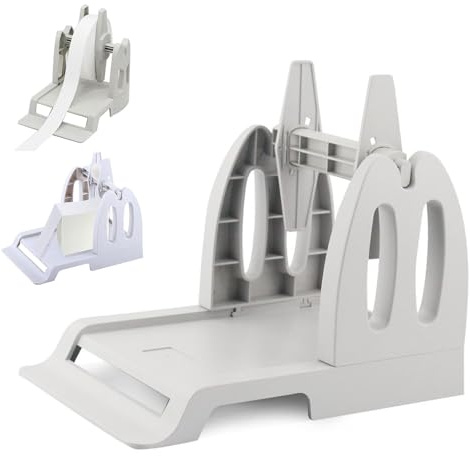 Soporte de etiquetas compatible con Munbyn, Phomemo, Rollo, Asprink, Idprt, Polono, Itari, impresora de etiquetas térmica 2 en 1 para rollos y etiquetas continuas