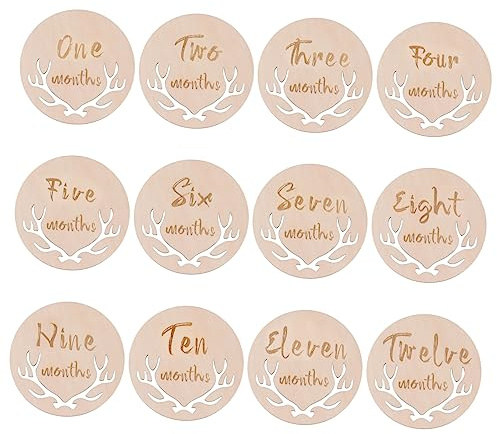 SHINEOFI 12 Pièces Lot de Cartes Mensuelles pour Cartes Étapes Importantes de Naissance et Anniversaire