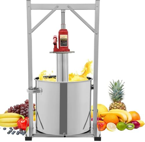 Pressa idraulica per vino e frutta, in acciaio inox, manuale, per estrazione fai da te di frutta e miele, capacità 12/22 l, forniture per la produzione di succhi naturali