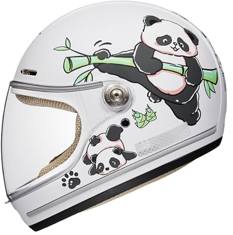 Casco Integral De Motocicleta para Niños, Casco De Crucero para Bicicleta O Scooter para Niños Y Niñas De 2 A 10 Años, Casco De Dibujos Animados para Niños con Visera. 5,(46-52CM)
