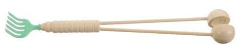 Homoyoyo Palo Masajeador de Madera para Espalda y Meridianos con Martillo de Percusión Manual, Herramienta de Masaje Corporal de Doble Extremo, Alivio Muscular para Casa, Gimnasio y Viajes