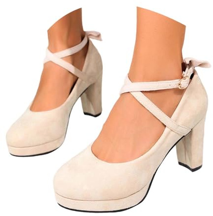 Generisch Zapatos tradicionales tiroleses para mujer, con correa en el tobillo, elegantes y cómodos, zapatos de baile, para traje regional, con tirantes, zapatos de novia, zapatos de tacón para