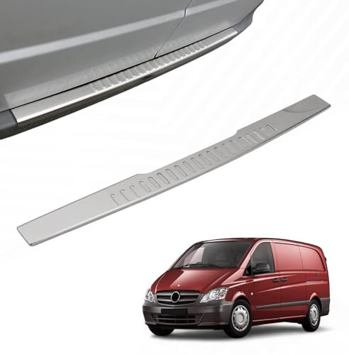 Paraurti Posteriore adatto per Mercedes Vito Viano W639 | 2004-2014 Acciaio Inox Opaco Protezione per Bordo Bagagliaio Carico