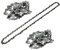 3PCS 12 Inch Chainsaw Chains Replacement Semi Chisel Saw Part Wood Cutting Saw Chain (12''L 3/8''LP .050 Gauge 45DL)