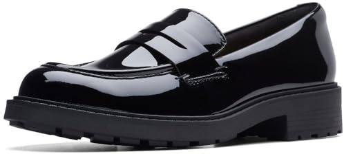 Clarks Femme Orinoco2 Mocassin Penny, Noir Verni, 40 EU
