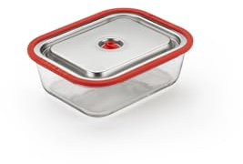 Magic Vac, Teglia Free, Teglia Forno e Sottovuoto per Marinatura e Conservare Sottovuoto Alimenti, In Vetro Borosilicato, Acciaio e Silicone, da Utilizzare con Macchine Sottovuoto Magic Vac