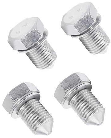 Flaconi 4PCS Auto Ölablassschraube mit dichtring,Ölablassschraube,verschlussschraube Ölwanne, Ölschraube, Öl Ablassen Schraube, Ölwanne mit Dichtungen,Gilt für die Kompatibilitätsnummer N90813202
