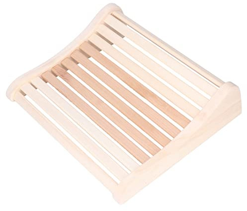 Luocute Wooden Sauna Headrest, Sauna Headrest Pillow, Convenient Wood Neck Pillow Heads Support for Sauna Room Sauna Supplies Accessories, Relaxing Comfortable Back Bolster