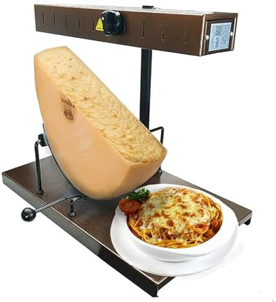 Fundidora de queso eléctrica comercial, fundidora de queso for raclette, calentadora de mantequilla de 650 W, fundidora de queso de altura ajustable for queso semicircular de restaurante