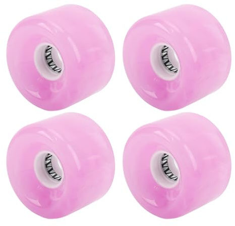 Generic Longboard -hjul, Inbyggda Lager Genomskinliga Ersättare 4st Skate Wheels för Att Navigera (Rosa)