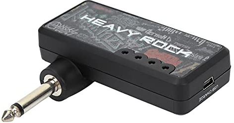 Akozon Amplificatore per Cuffie Portatile Ricaricabile per Chitarra Elettrica con Effetto Distorsione Integrato Design Compatto e Leggero