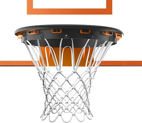 Red De Aro Profesional: Redes De Baloncesto De Nailon Flexible, Equipo Para Deportes Recreativos, Ajuste De Borde Estándar, Reemplazo De Cancha De Juego | La Red De Baloncesto De Nailon Garantiza Un F