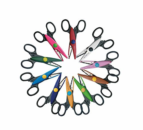 folia 799/10 - Konturenscheren Set, Bastelscheren, 10 Stück sortiert mit verschiedenen Schnittmustern