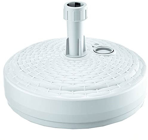 ZANVIC - Base per ombrellone Rotondo, 39 cm, Bianco