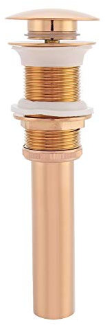 G1-1/4 Bonde de Vidage Assemblage de Drain Escamotable en Laiton Évier de Vidange Bouchon de Vidange Robinet de Salle de Bain Drain sans Trop-Plein (Rose Gold)